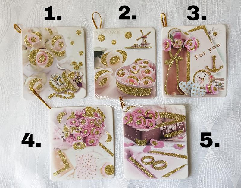 Csillámos kisérőkártya