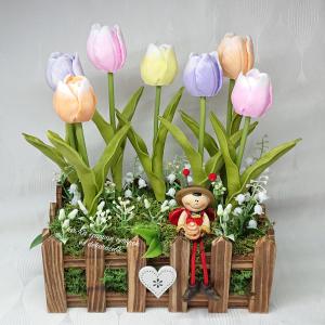 7 szálas szappan tulipán dekoráció