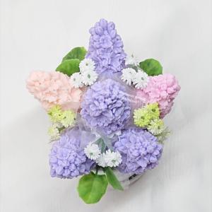 Anyák napi orgona szappanvirág csokor