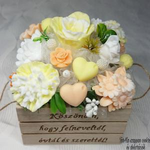Anyák napi, szülőköszöntő egyedi illatos szappan box. Köszönöm, hogy.....
