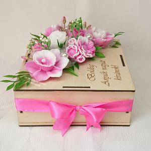 Boldog Anyák napját kívánok! szappanvirág csokor