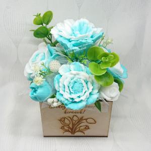 Boldog születésnapot kívánok! szappanvirág csokor