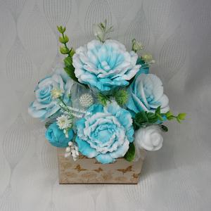 Boldog születésnapot kívánok! szappanvirág csokor