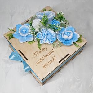 Boldog születésnapot kívánok! szappanvirág csokor