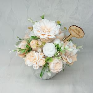 Boldog születésnapot! szappanvirág csokor