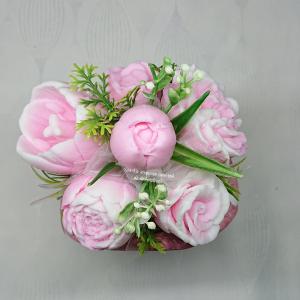 Cicás szappanvirág csokrok