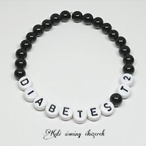 DIABETES -  ónix ásvány karkötő cukorbetegeknek