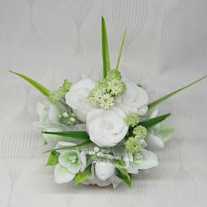 Hóvirág - rózsa szappanvirág csokor