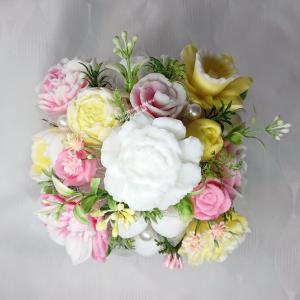 Illatos szappanvirág csokor fiókos boxban