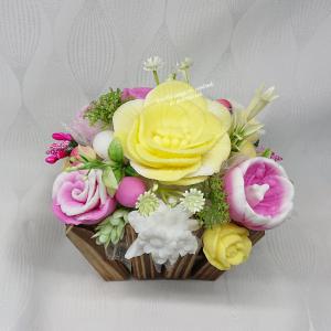 Illatos virágoskert szappan csokor