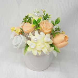 Immunrendszer erősítő, DoTERRA On Guard extra illatos szappanvirág dekoráció, kicsi szív mintás kaspóban