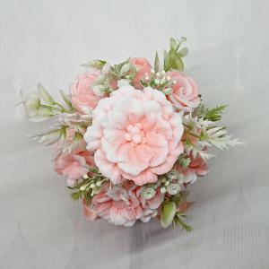 Jácint illatú, korall színű szappanvirág csokor