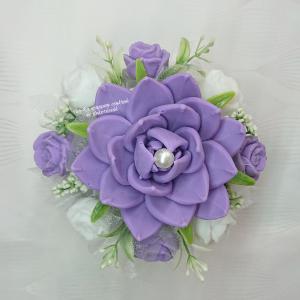 Lila lótusz szappanvirág csokor korona csakrához tartozó tömjén illattal