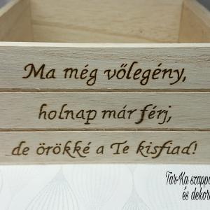 Ma még menyasszony ... , Ma még vőlegény ... Nagy fa dobozok szülőköszöntő