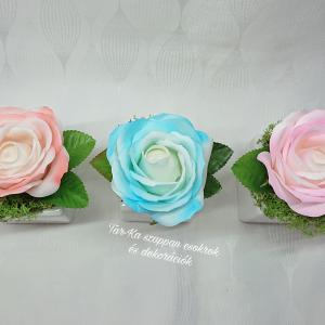 Nagy szappanrózsa kerámia kaspóban