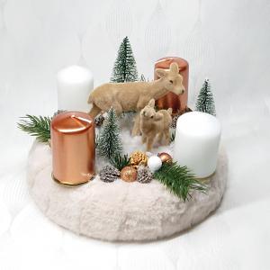 Őzikés adventi koszorú