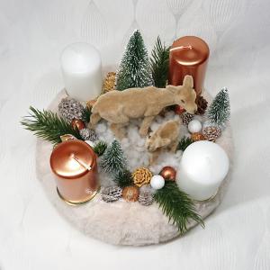 Őzikés adventi koszorú