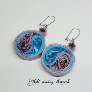 Quilling technikával készült fülbevalók