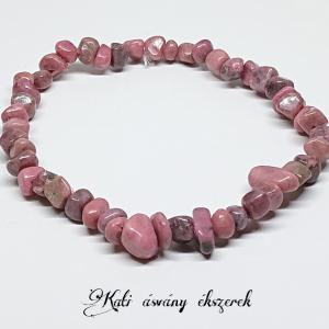 Rodonit gömbölyített ásvány karkötő