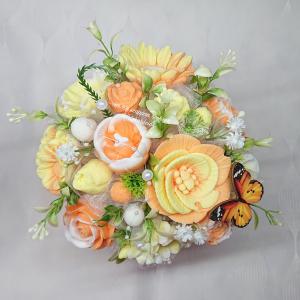 Sárga - narancssárga - fehér gyöngyvirág illatú nagy szappanvirág box