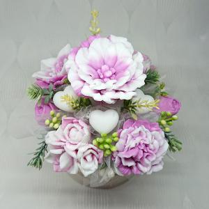 Szappanvirág csokor LOVE kaspóban