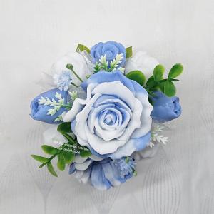 Szappanvirág csokor zöld leveles kaspóban