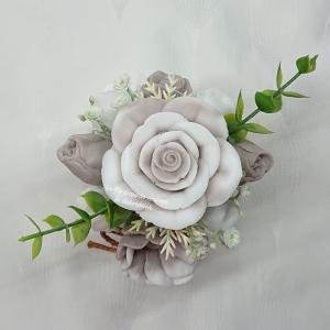 Szappanvirág csokor zöld leveles kaspóban