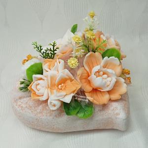 Szappanvirág csokrok szív kerámia kaspóban