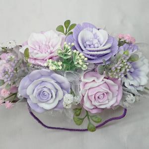 Szappanvirágok Anyák napi fa táskában