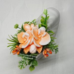 Szappanvirágok (orchidea) csigaházban