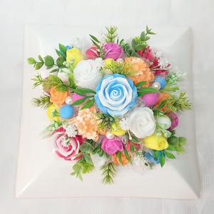 Színes nagy szappanvirág asztaldísz