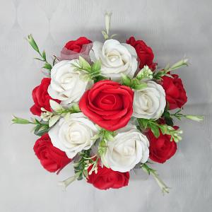 Vörös és fehér szappan rózsa box