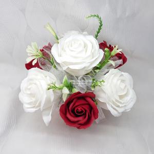 Vörös - fehér szappan rózsa box
