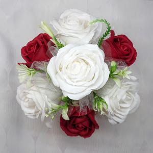 Vörös - fehér szappan rózsa box