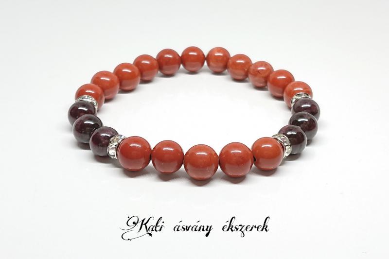 Gyökércsakra erősítő ásvány karkötő