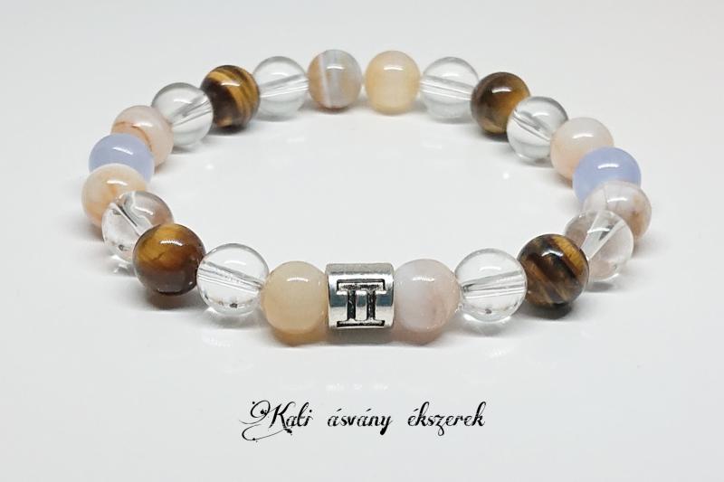 Ikrek horoszkópos ásvány karkötő