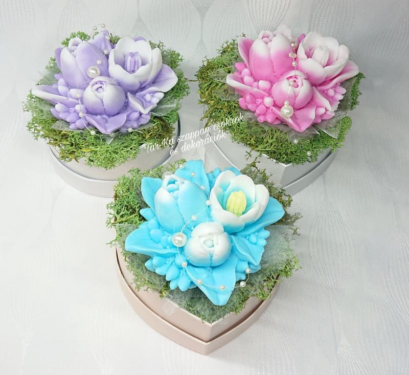Illatos tulipán szappan csokrok