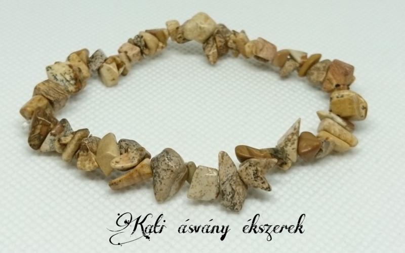 Képjáspis ásvány karkötő