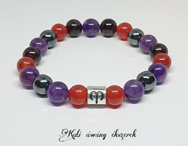 Kos horoszkópos ásvány karkötő