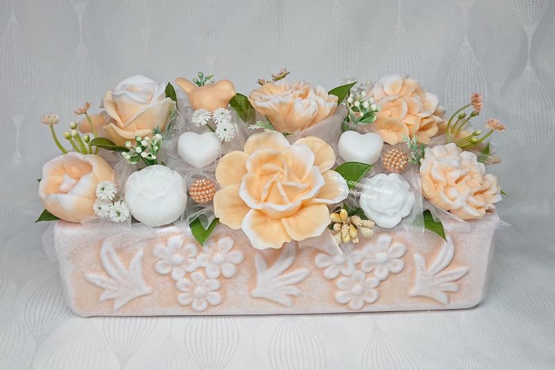 Különleges nagy szappanvirág csokor