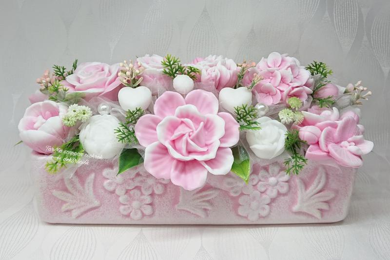 Különleges nagy szappanvirág csokor