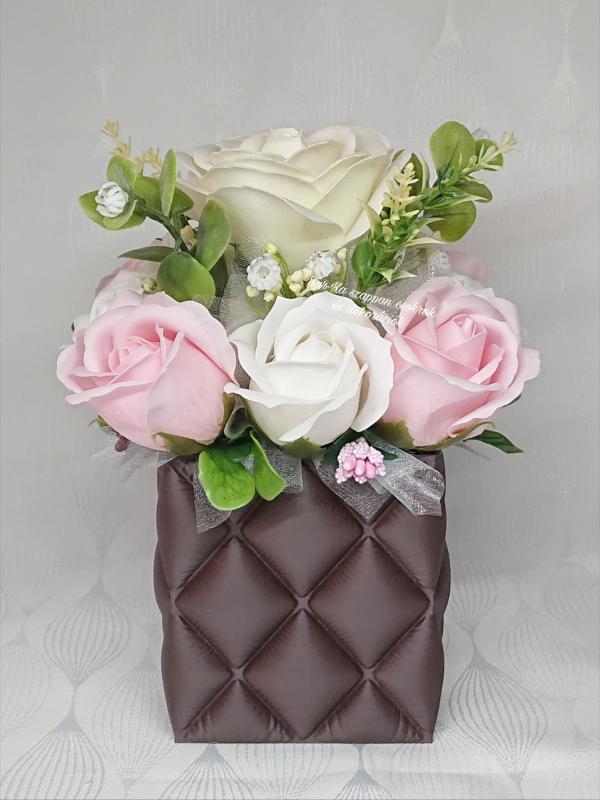 Különleges szappanrózsa csokor