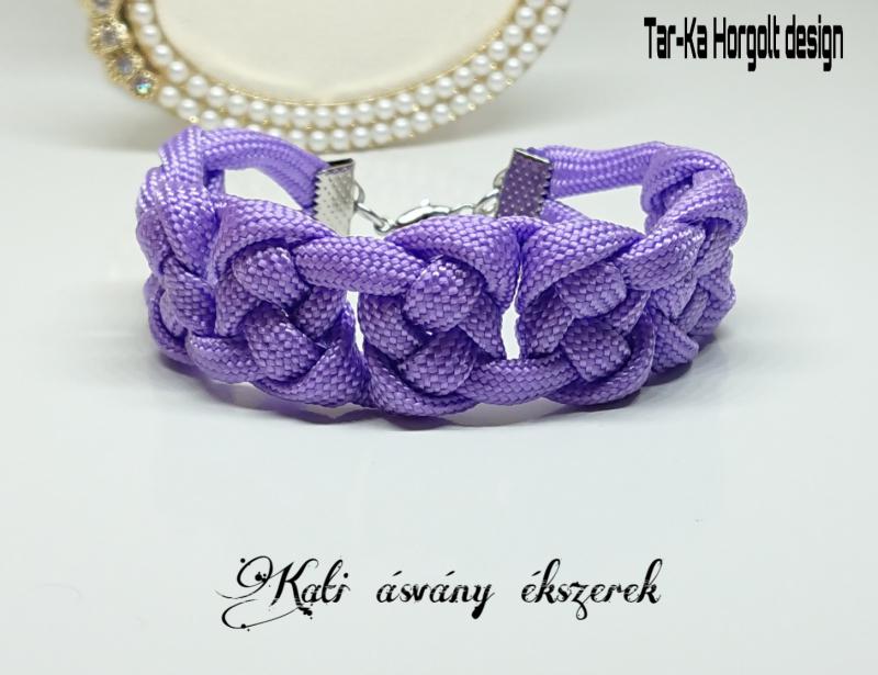 Lila állítható paracord karkötő