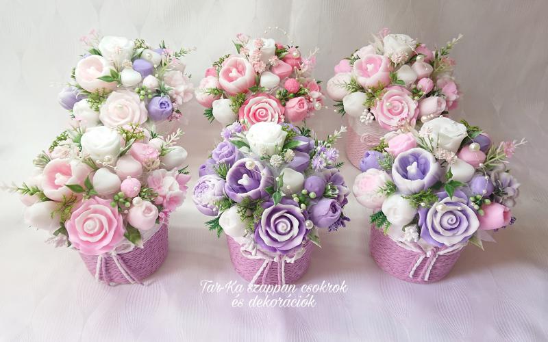 Lila - rózsaszín változatok köteles kaspóban