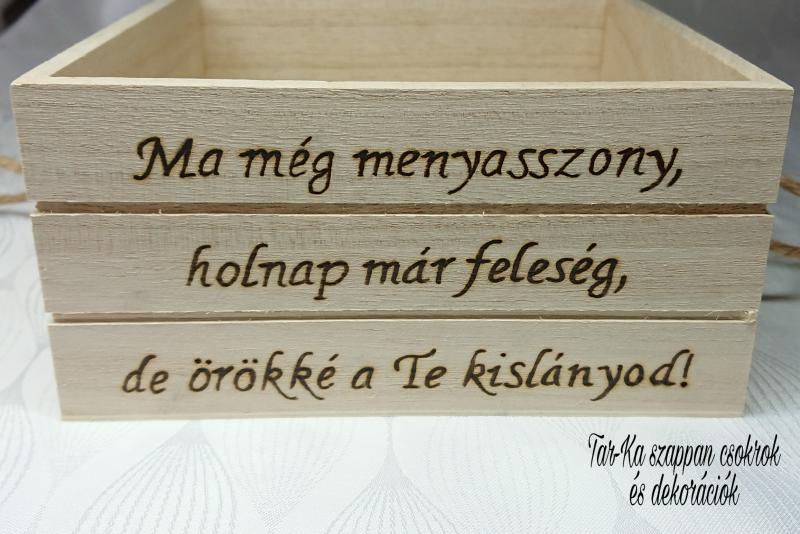 Ma még menyasszony ... , Ma még vőlegény ... Nagy fa dobozok szülőköszöntő