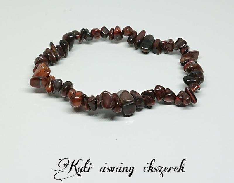 Macskaszem gömbölyített ásvány karkötő