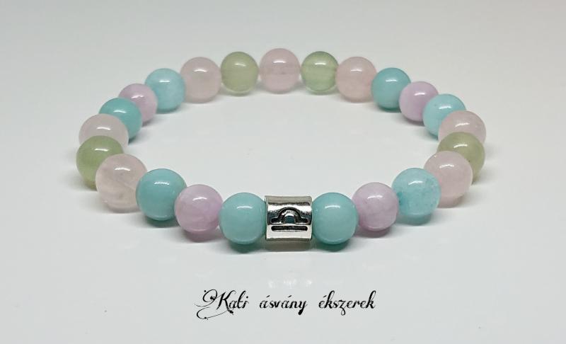 Mérleg horoszkópos ásvány karkötő