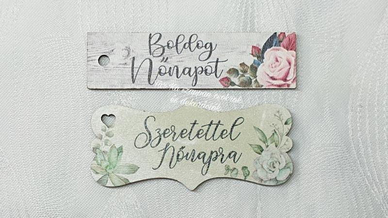 Nőnapra fa táblák