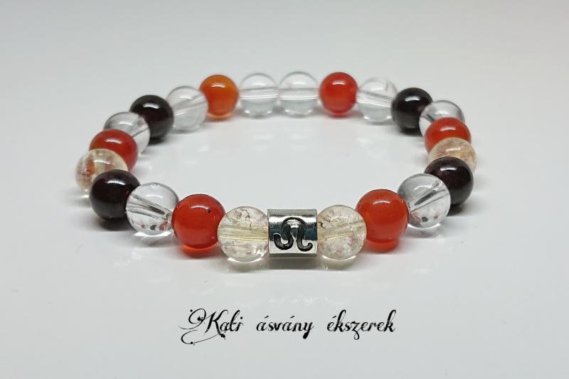 Oroszlán horoszkópos ásvány karkötő