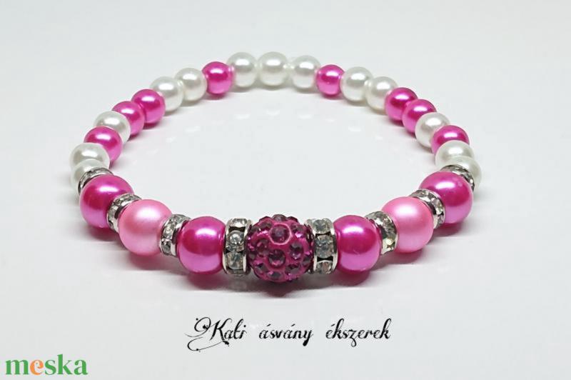 Pink Shamballa karkötő